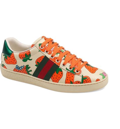 gucci ace sneaker strawberry|gucci strawberry ace sneakers.